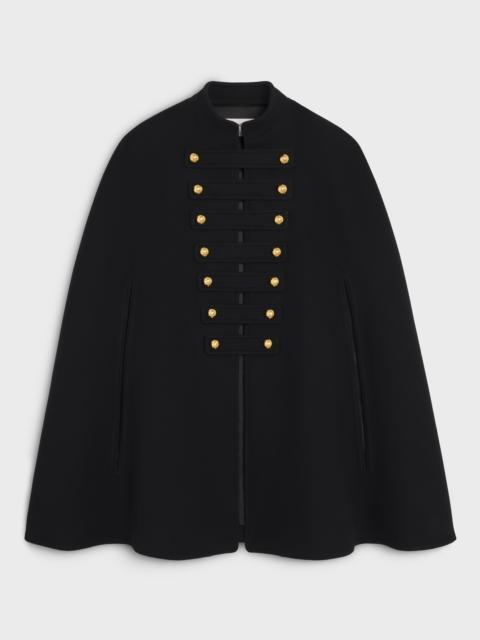CELINE Officer cape in wool and cashmere cloth