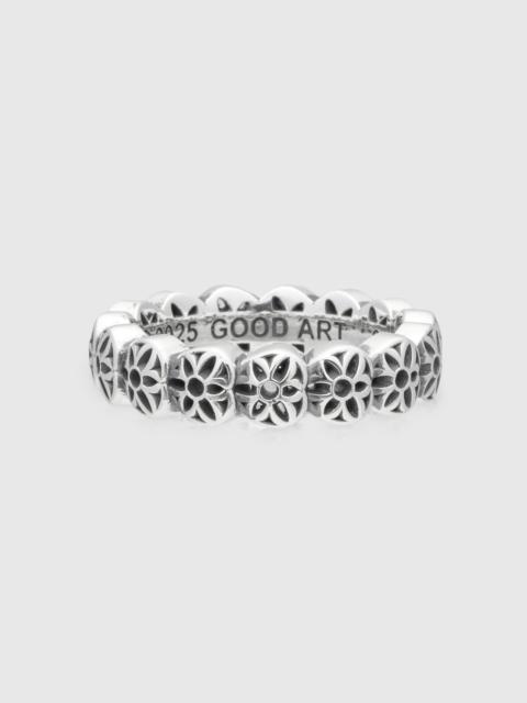 GOOD ART HLYWD Rosette Heart Infinity Ring in Sterling Sliver