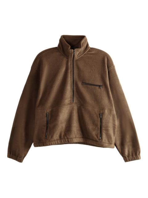 AURALEE half-zip fleece sweatshirt