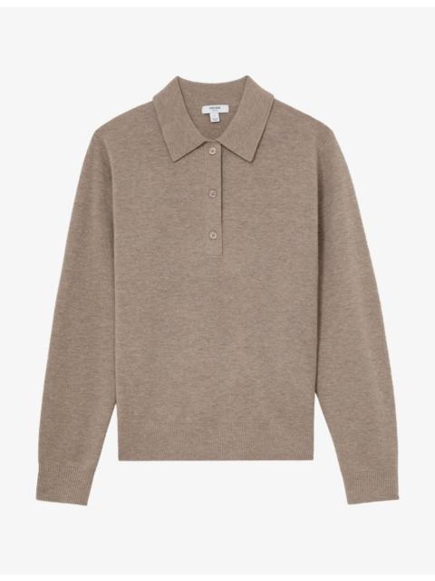 REISS Brooke Polo-Collar Wool Jumper