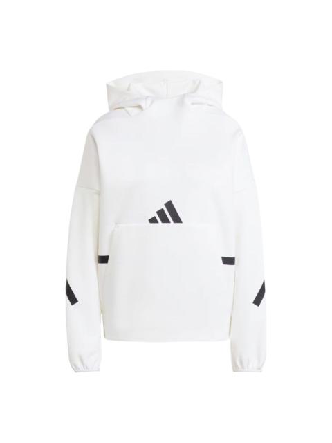 adidas (WMNS) adidas Z.N.E. Hoodie 'White Black' JI7553