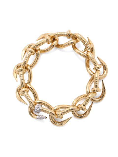DAVID WEBB Polished Diamond Nail Link Bracelet
