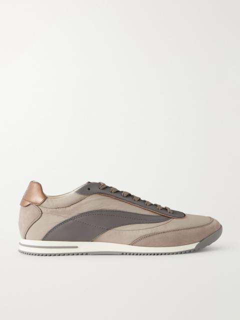 Brunello Cucinelli Suede and Leather-Trimmed Shell Sneakers