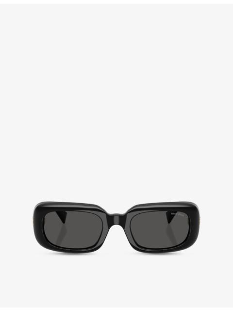 Miu Miu MU B13S Rectangle-Frame Acetate Sunglasses