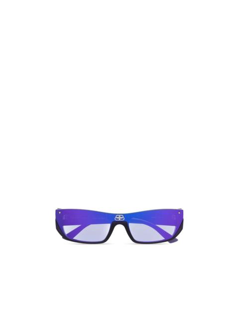 BALENCIAGA Shield rectangular-frame sunglasses