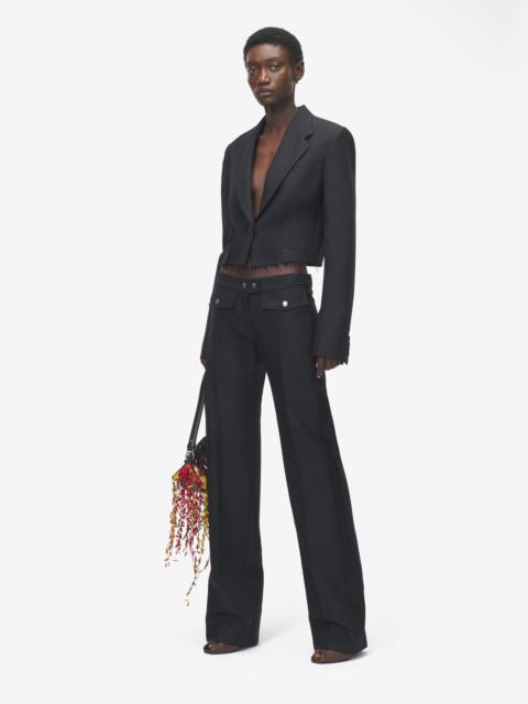 Alexander McQueen Straight Leg Trousers with Zip