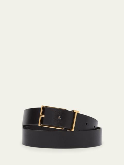 TOM FORD Men's Leather T Loop Belt