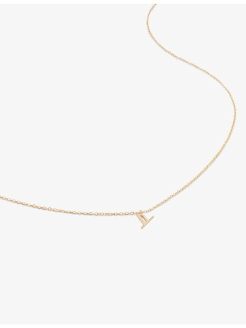 MONICA VINADER Small letter Y 14ct yellow-gold pendant necklace