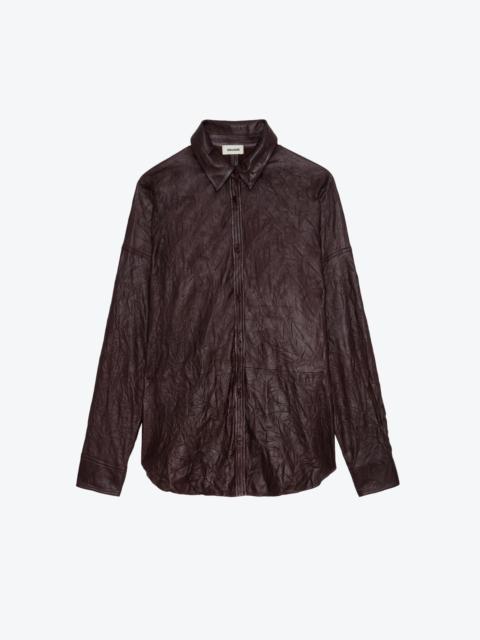Zadig & Voltaire Tamara Crinkled Leather Shirt