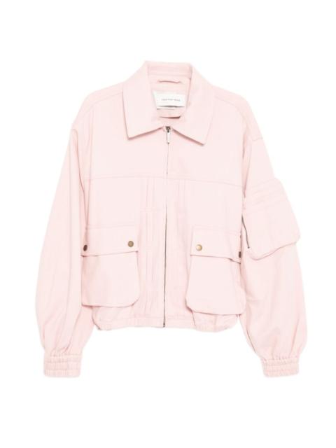 FENG CHEN WANG logo-patched long-sleeve bomber jacket
