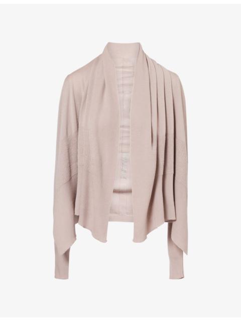 Rick Owens Draped Cropped Wool Cardigan