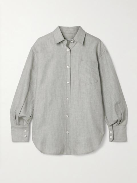 MARIA McMANUS Linen, Cotton And Wool-blend Twill Shirt