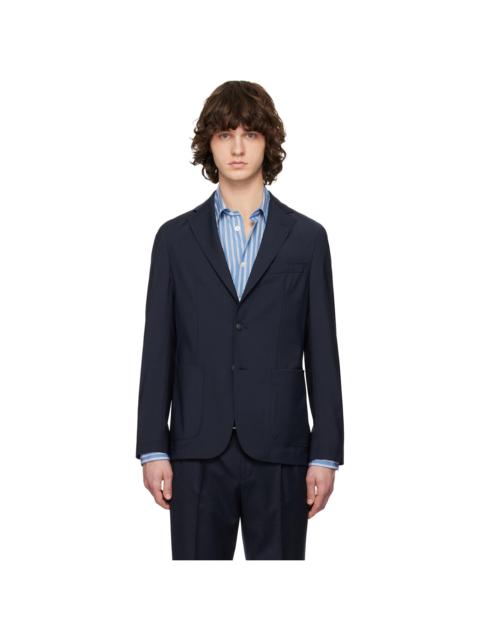 BOSS Navy Washable Slim-Fit Blazer