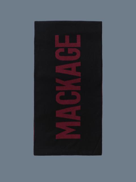 MACKAGE JUNO 2-in-1 merino blend logo scarf