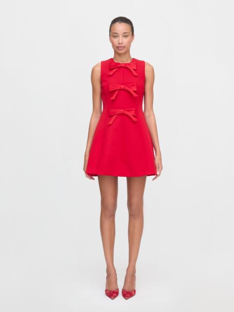 Hill House Home The Blythe Bow Dress - Red with Red Bows