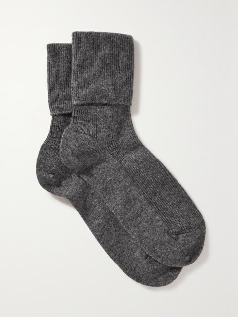 Johnstons of Elgin Ribbed Cashmere-blend Socks