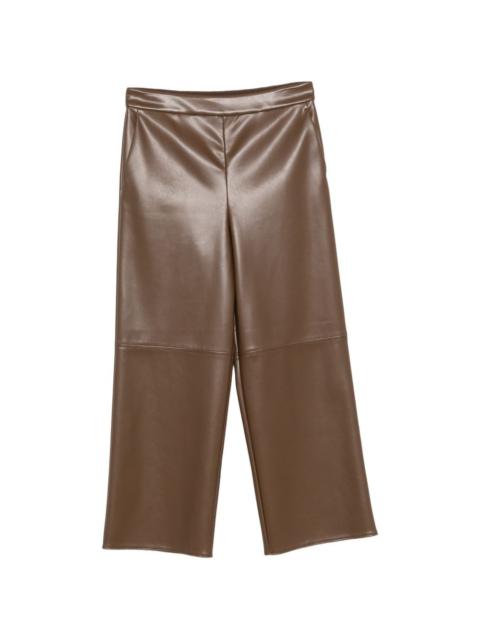 'S Max Mara faux-leather cropped trousers