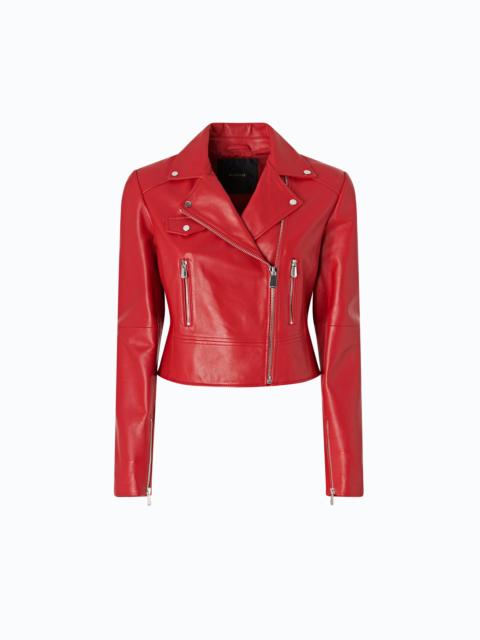 PINKO NAPPA LEATHER BIKER-STYLE JACKET
