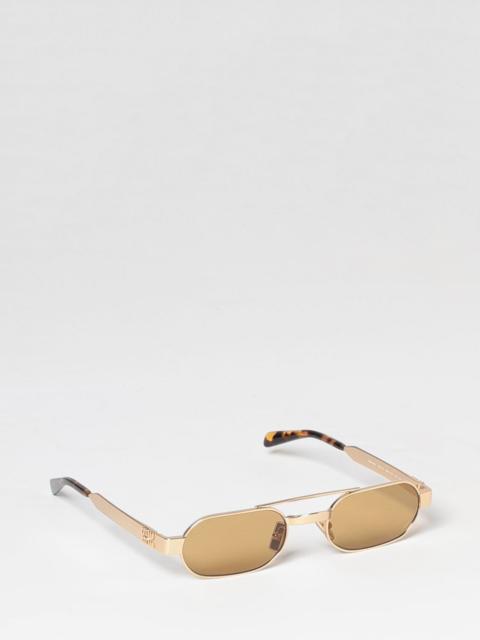 Miu Miu MIU MIU Aviator Metal Sunglasses with Double Bridge and Tortoiseshell Temples