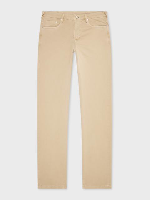 Paul Smith Relaxed Tapered-Fit Beige Stretch Cotton-Twill Jeans
