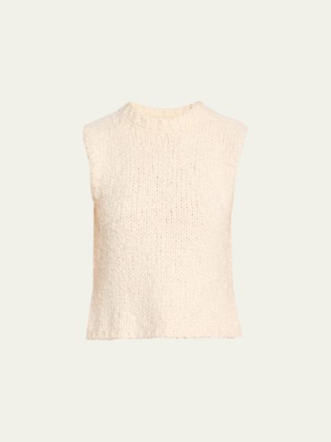 ADAM LIPPES Gwen Brushed Silk Knit Sleeveless Top