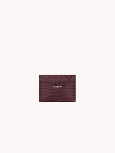 SAINT LAURENT SAINT LAURENT PARIS CARD CASE IN LIZARD