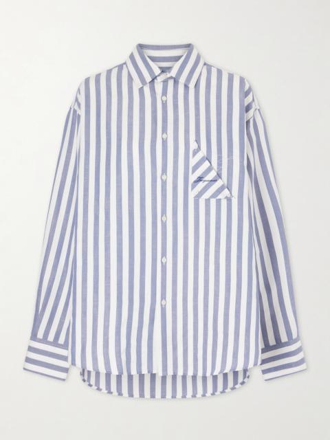 JACQUEMUS La Chemise Voilier Striped Cotton-poplin Shirt