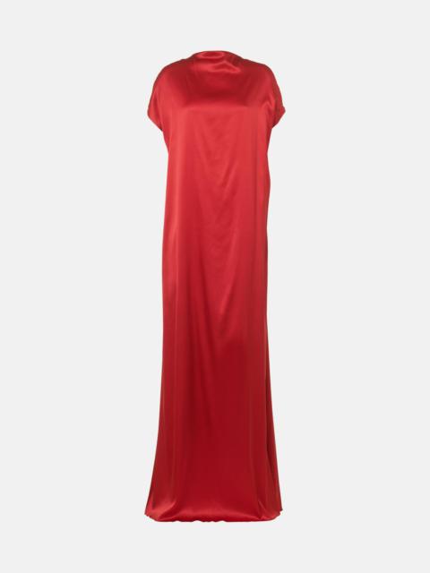 Dries Van Noten Silk-blend satin gown
