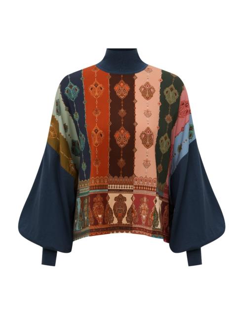 Zimmermann ASCENT PRINTED SILK SWEATER