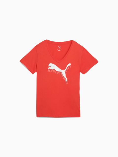 PUMA PUMA Essentials Metallic Women's V-Neck Tee