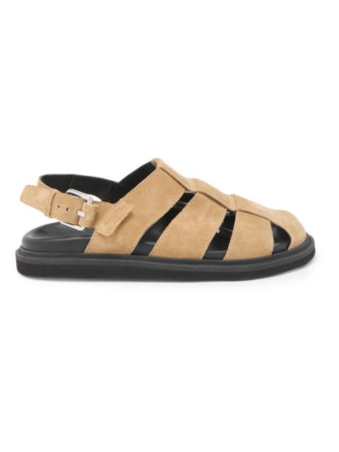 Moschino Women's Suede Fisherman Sandals - Beige