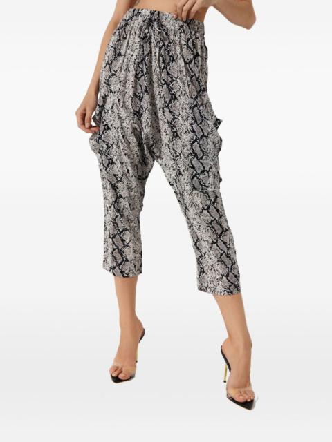 ONE TEASPOON snake-print cropped trousers