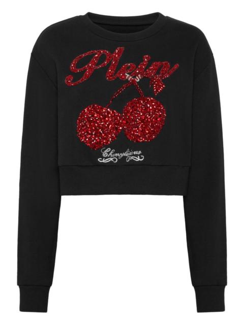 PHILIPP PLEIN cherries embellished sweatshirt