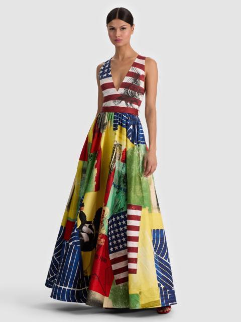 Alice + Olivia DARCIE FLARED GOWN