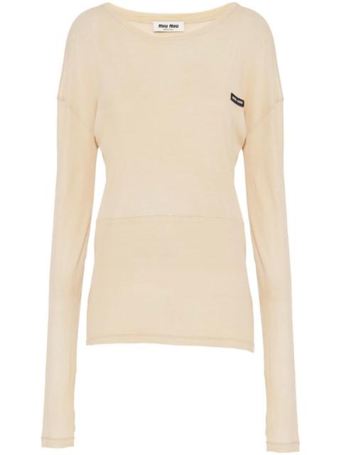 Miu Miu garment-dyed mini dress