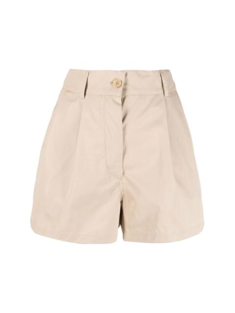 cotton high-waisted shorts