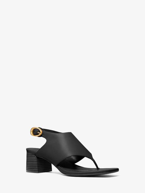 MICHAEL KORS Kya Flex Leather Thong Sandal