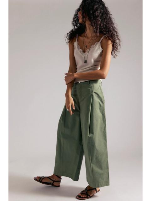 FREE PEOPLE Silverlake Wide-Leg Chino Trousers