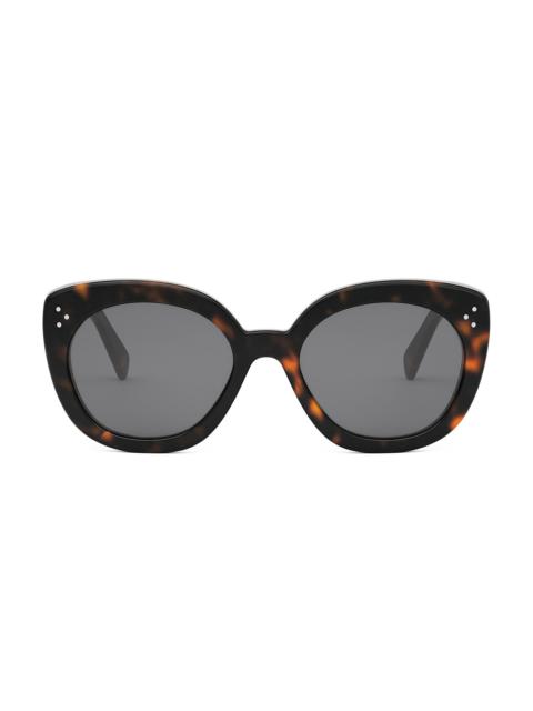 CELINE Women's Three Dots 56MM Butterfly Sunglasses - Dark Grey Havana