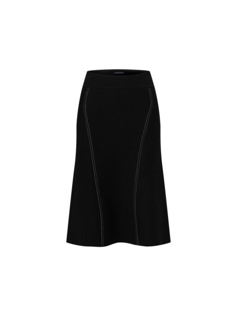 Louis Vuitton Denim-Effect Knit Skirt