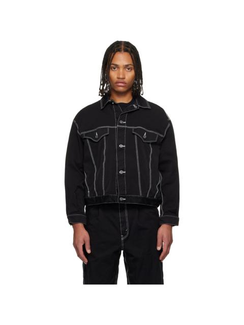 Comme des Garçons Homme Black Spun Twill Garment Dyed Jacket