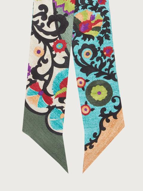 FERRAGAMO UZBEKISTAN PRINT SILK TWILLY