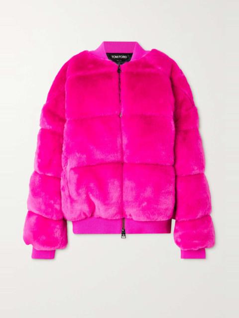 TOM FORD Faux fur down bomber jacket