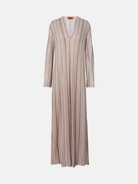 Missoni Striped lamé gown