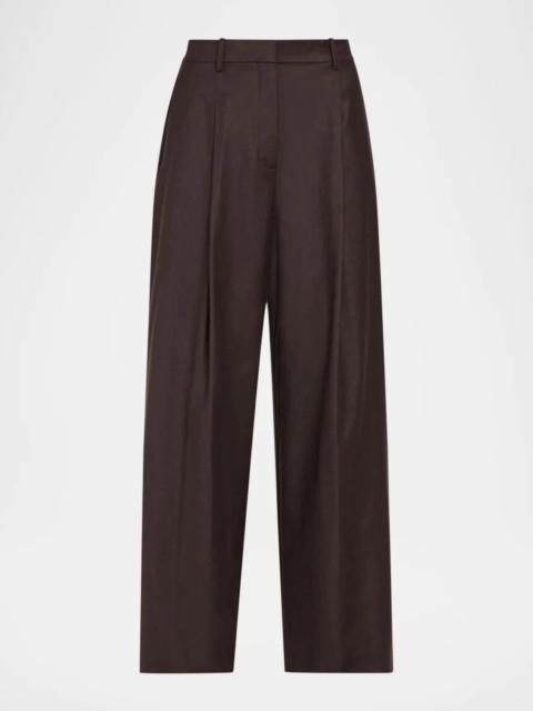 Theory Pleated Wide-Leg Trousers