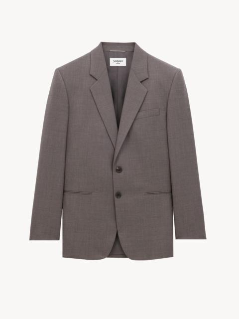 SAINT LAURENT JACKET IN WOOL CHINÉ