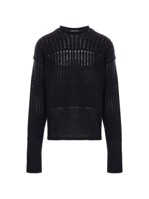 ribbed-knit sweater