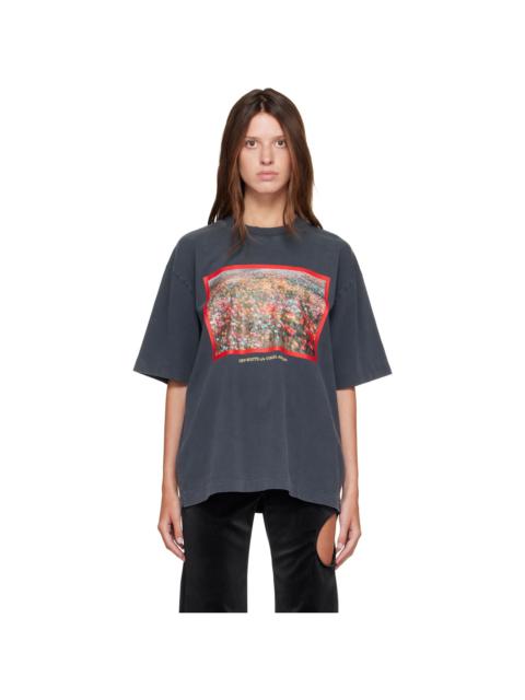 Off-White Gray Flowers Field Skate T-shirt