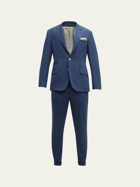 Brunello Cucinelli Men's Solid Linen Suit