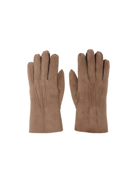 Brown Shearling Gloves